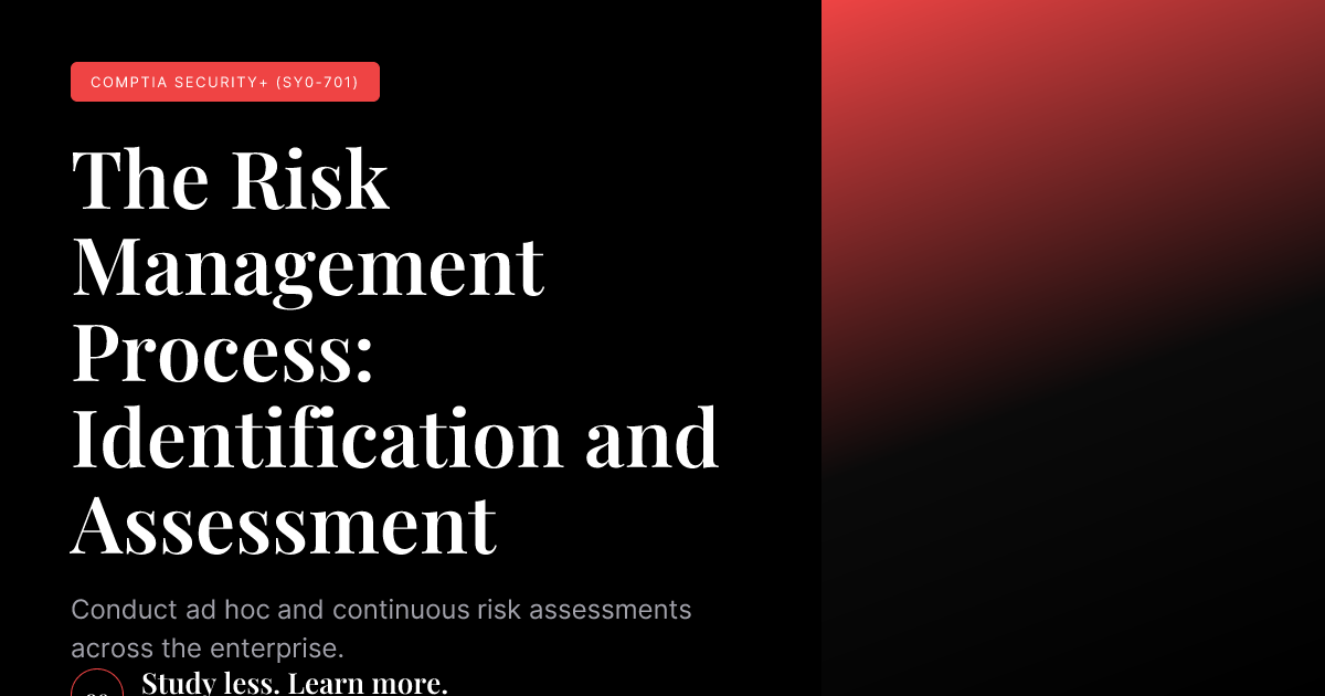 The Risk Management Process: Identification and Assessment - CompTIA ...